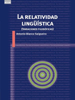 cover image of La relatividad lingüística